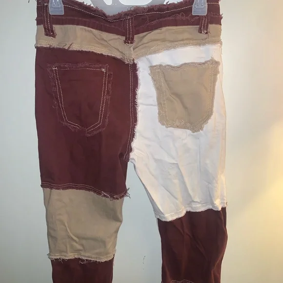 Pastel Patchwork Denim Boyfriend Jeans - Picture 3 of 3